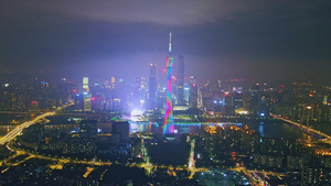 广州塔夜景14秒视频