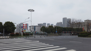武汉疫情空无一人的汉口站前广场38秒视频