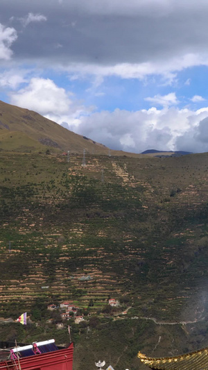 四川阿坝藏族羌族自治州旅游景点观音寺金顶延时视频旅游景区16秒视频