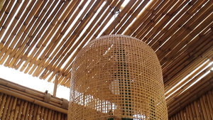 室内建筑设计度假胜地建造小竹屋16秒视频