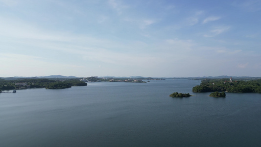 航拍湖北武汉旅游风景区视频