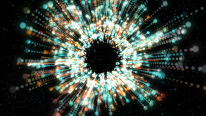 来自圆圈的抽象粒子隧道21秒视频
