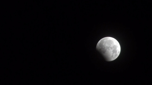 月亮穿过乌云逐渐升起视频