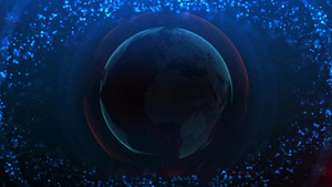 科技粒子地球背景15秒视频