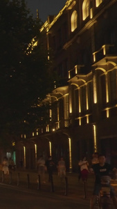 城市夜景道路灯光交通车流行人街景素材道路素材视频