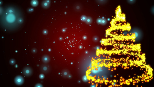 抽象背景圣诞树J视频