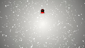 圣诞树由红心雪制成在白色背景下坠落14秒视频