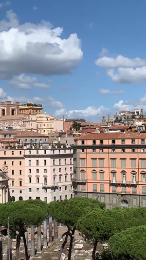 罗马城市建筑延时风光旅游城市24秒视频