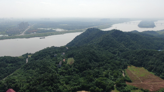 航拍湖南湘潭昭山景区4A景区视频