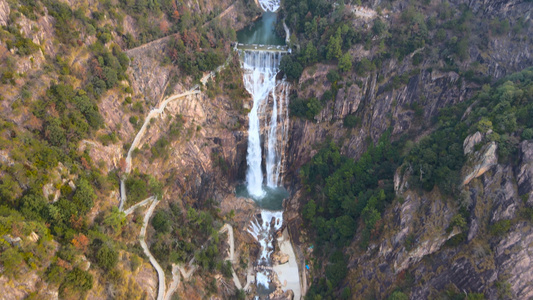 浙江天台山大瀑布航拍合集4K视频