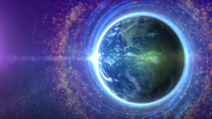超科幻地球背景14秒视频