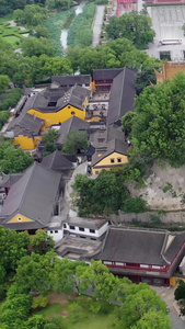 江苏镇江金山寺航拍视频江天禅寺视频