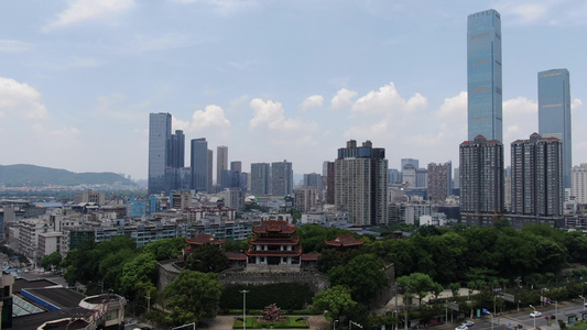 航拍湖南长沙天心阁4A景区视频