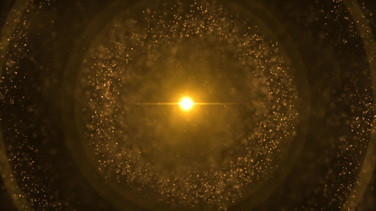 金色粒子光圈背景视频