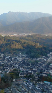 航拍5A级旅游景区安徽宏村全景视频安徽旅游视频