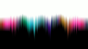 在显示器上移动色谱波颜色的各个线程从左到右移动并放大18秒视频