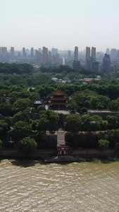 航拍湖南洞庭湖岳阳楼景区 视频