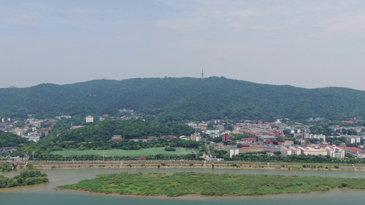 航拍湖南长沙岳麓山5A景区[旅游点]视频