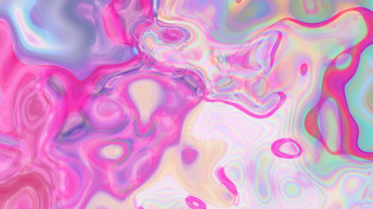 带有粉色和彩虹泡泡的抽象移动背景视频
