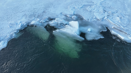 大兴安岭极寒天气自然风光冰河雪景奇观视频