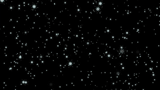 落在黑屏上的雪花圣诞节和平安夜背景的冰尘颗粒元素视频