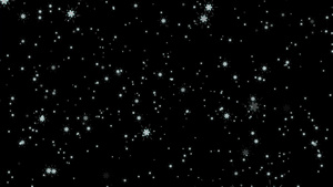 落在黑屏上的雪花圣诞节和平安夜背景的冰尘颗粒元素20秒视频