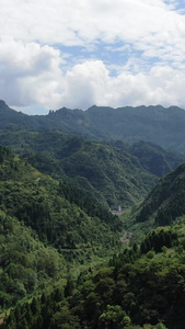 航拍自然风光高山峡谷森林  视频