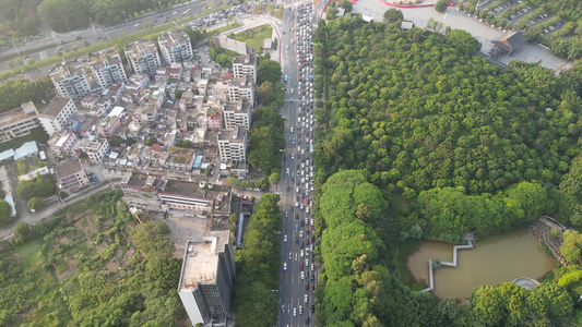 城市道路航拍视频