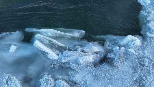 大兴安岭极寒天气自然风光冰河雪景奇观视频
