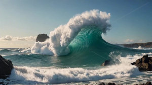 巨大的海浪4秒视频