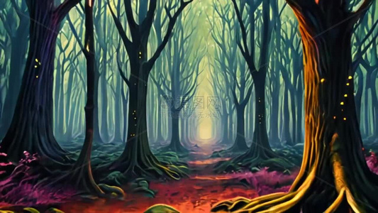 树林意境梦幻艺术视频
