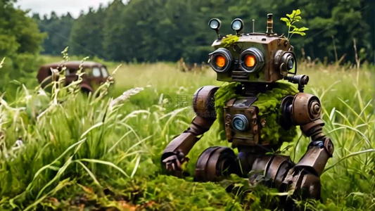 草丛里的机器人视频
