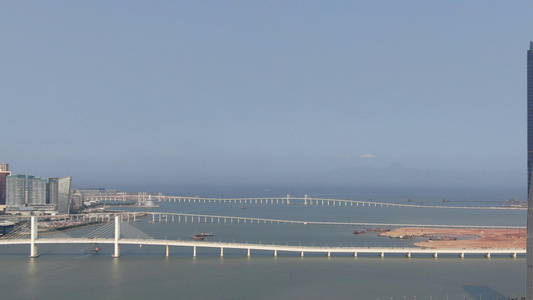 航拍澳门西湾大桥视频