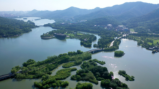 4K多角度航拍首批国家级旅游度假区湘湖合集视频