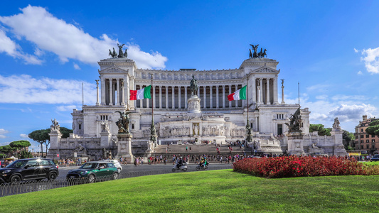 意大利首都罗马威尼斯广场延时视频视频