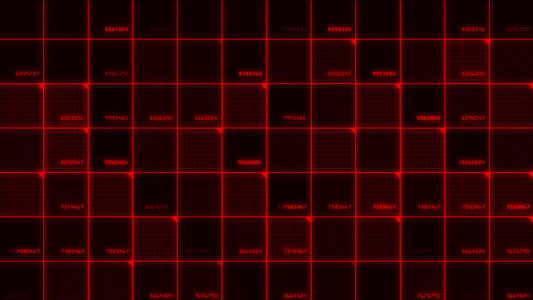 数据单元格抽象红色4k视频