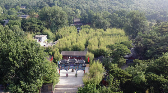 北京红螺寺古建筑航拍4K视频视频