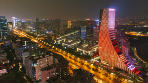 4K成都高新区中国欧洲中心天府软件园CBD日转夜延时摄影30秒视频