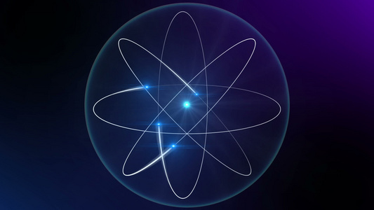 原子3d模型的动画视频