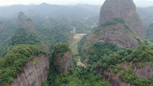 航拍湖南通道独岩公园视频