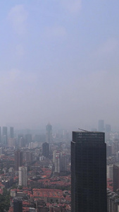 航拍风光城市武汉地标金融中心长江江景风景城市素材武汉城市视频