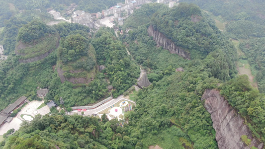 航拍湖南通道独岩公园视频