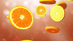 橙子背景视频素材59秒视频