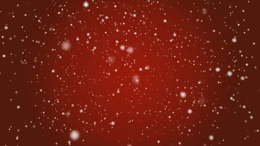 高清红色圣诞节雪花飘落背景视频视频