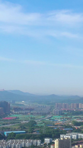南京河西奥体CBD清晨油坊桥建筑群城市宣传片视频