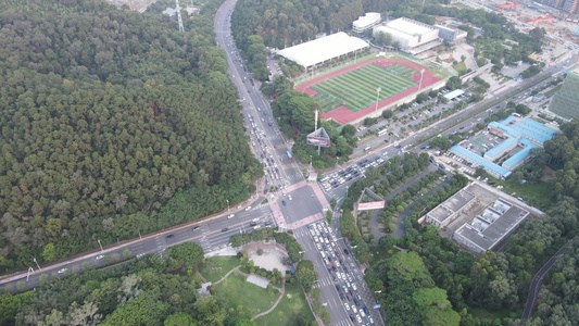 山间道路航拍[两条道路]视频