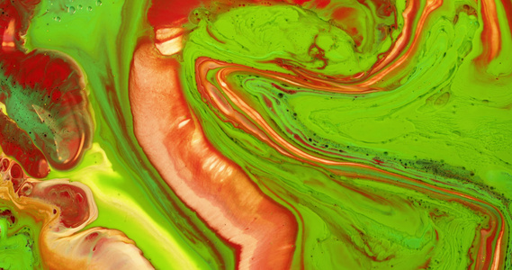 绿色和红色的液体颜色视频