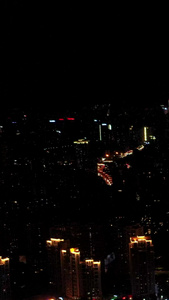 重庆江景桥梁夜景航拍重庆灯光视频