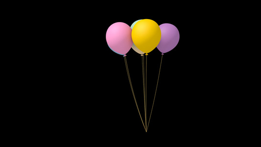 一束气球素材视频