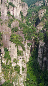 航拍5A景区雁荡山灵岩景观区卧龙谷视频浙江旅游视频